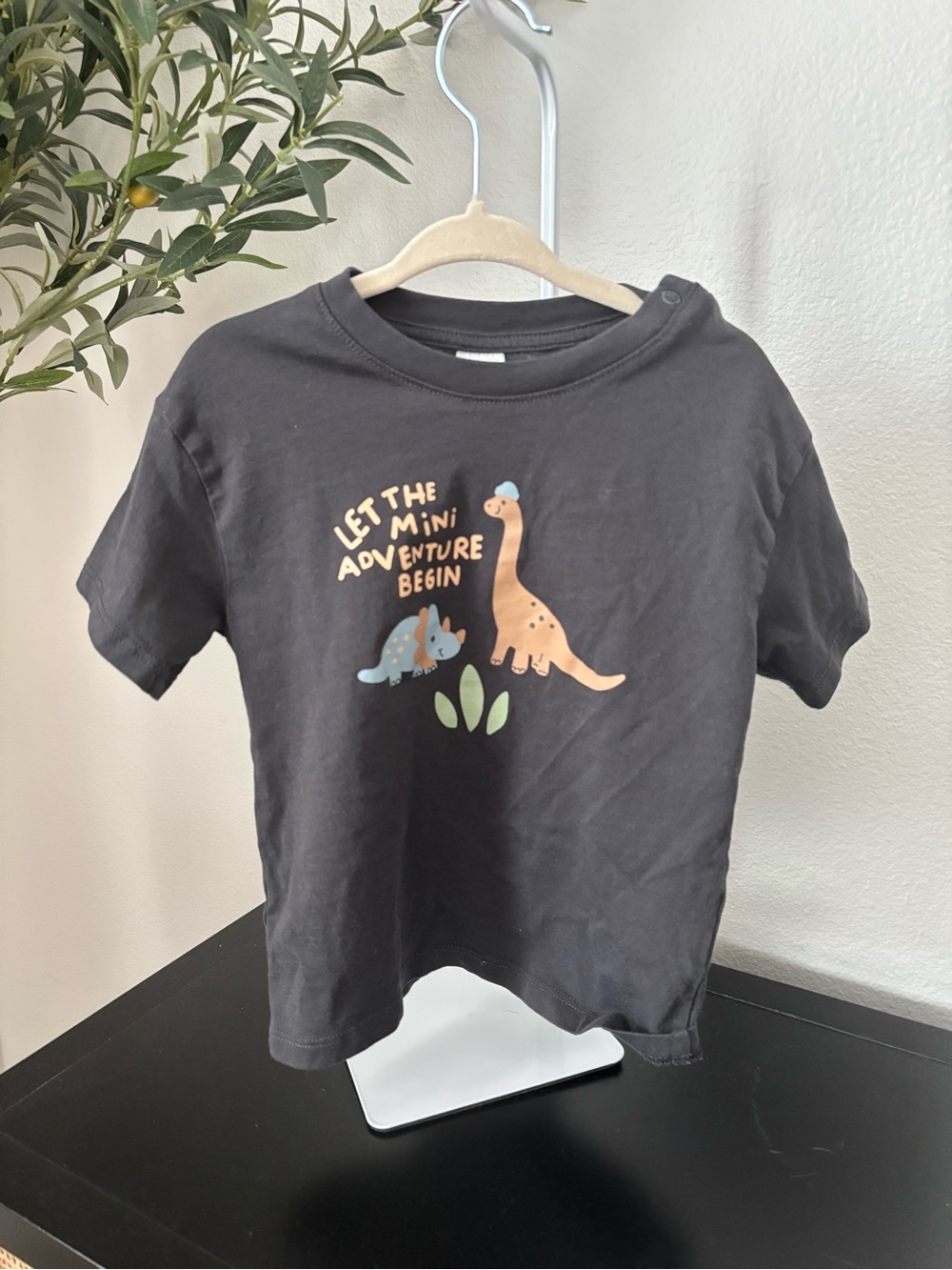 H&M  Dinosaur Graphic Tee - Let the Mini Adventure Begin